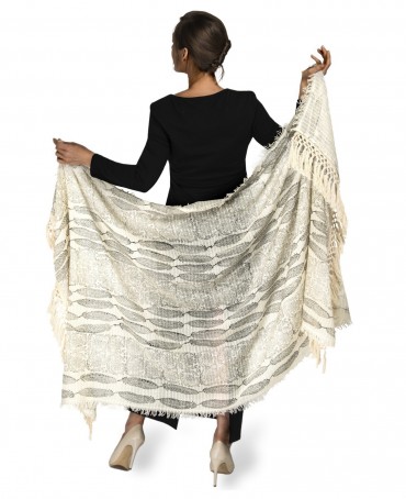 Палантин Унисекс HW.FR240-PLUME/BLANCHE